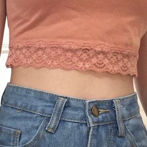Apricot Crop Top